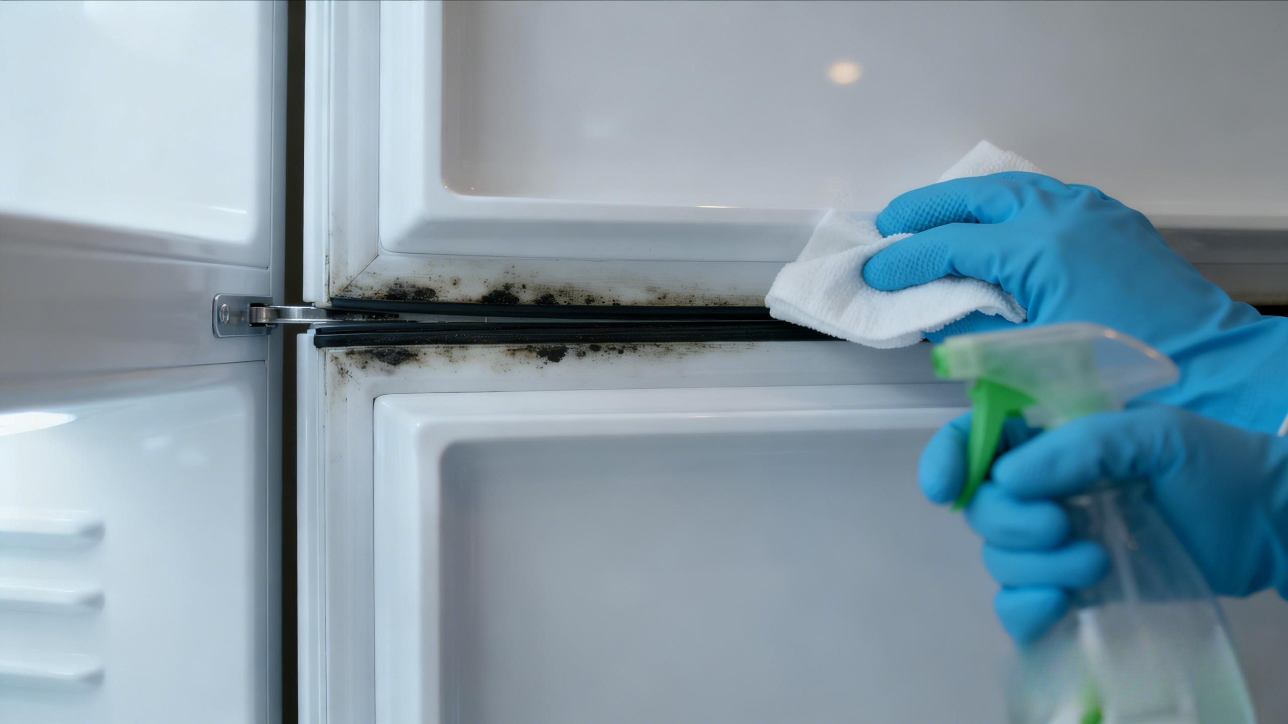 Fridge seal mold cleaning
